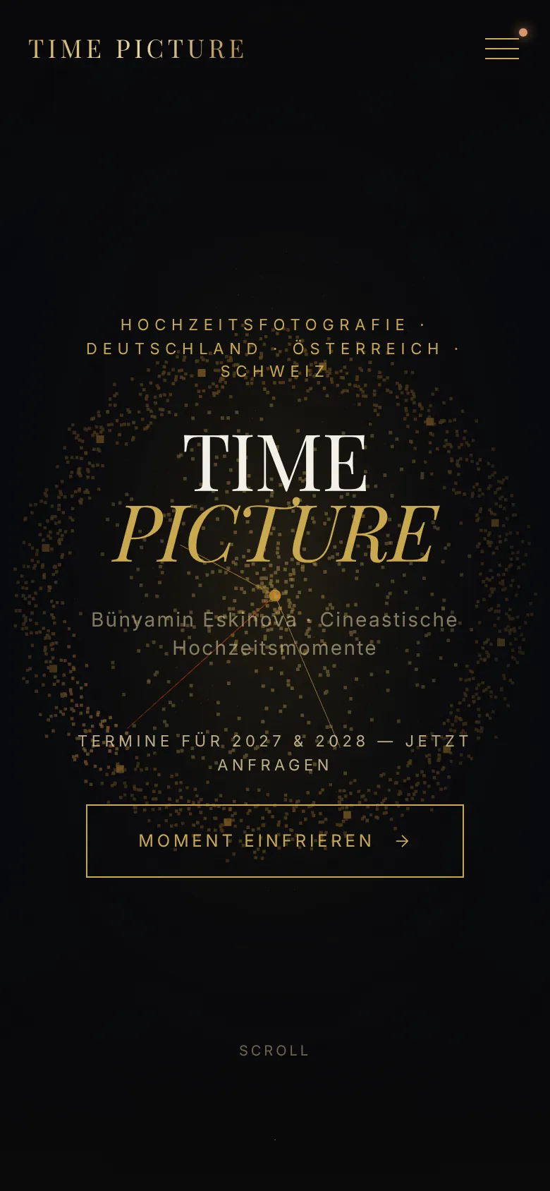 Startseite von time-picture.com auf dem Handy